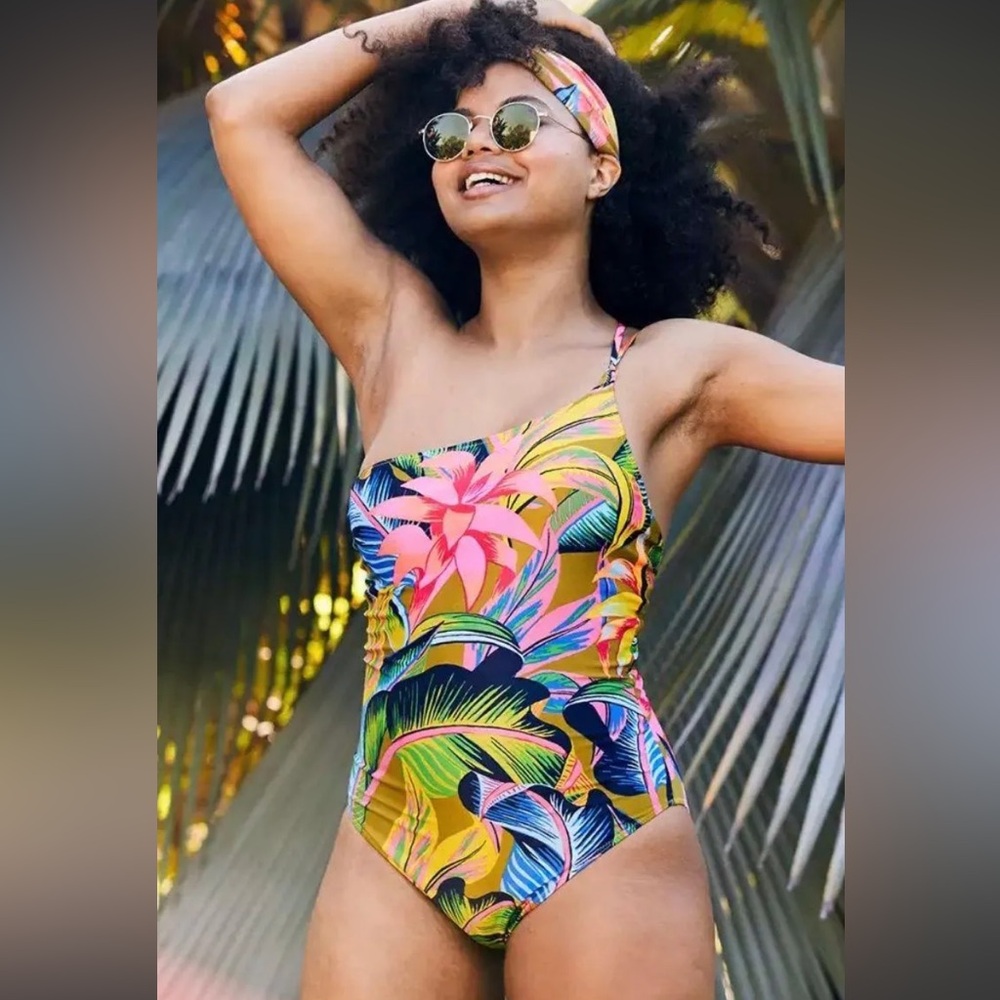 Aerie One Shoulder One Piece Swimsuit-Size XS